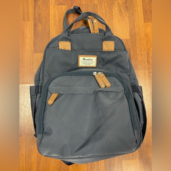 Ruvalino diaper bag. Lightly used. Navy blue with changing pad - Picture 3 of 13